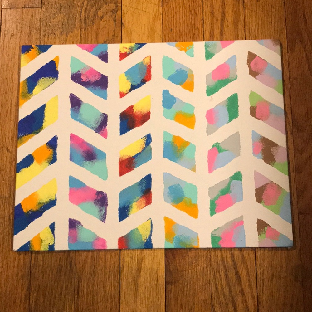 Chevron colorful painting